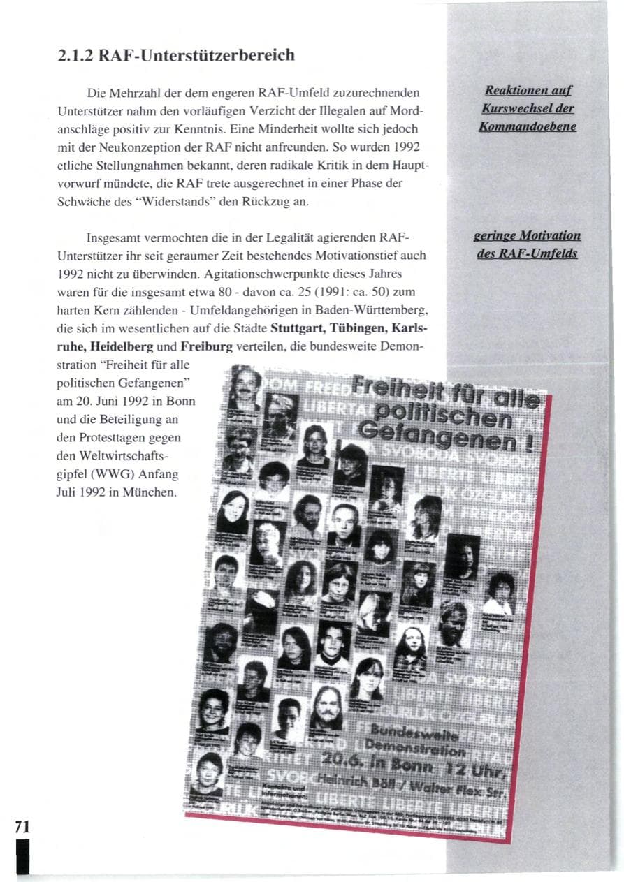 Seite 73 des Verfassungsschutzbericht 1992 Baden-Württemberg