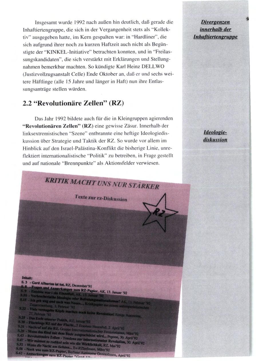 Seite 75 des Verfassungsschutzbericht 1992 Baden-Württemberg