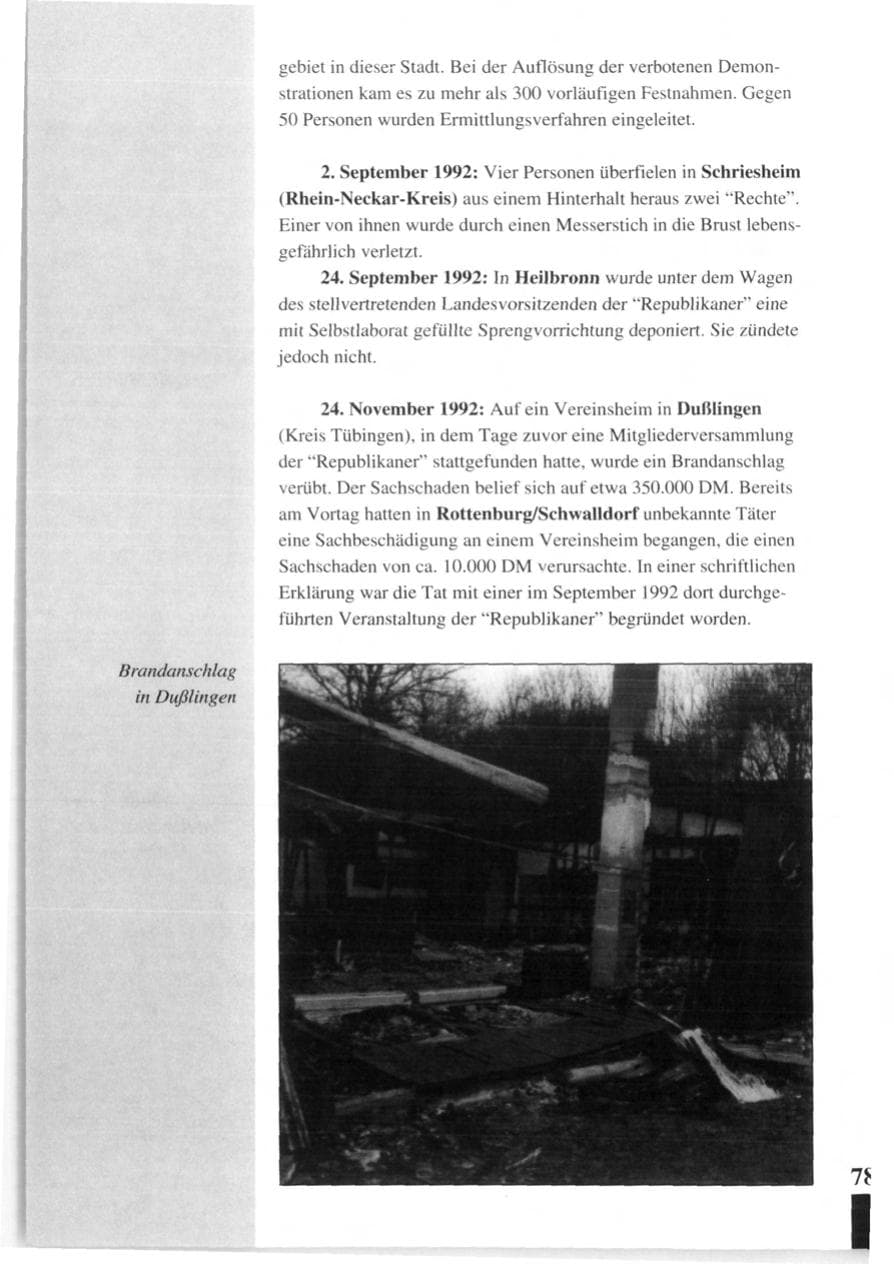 Seite 80 des Verfassungsschutzbericht 1992 Baden-Württemberg