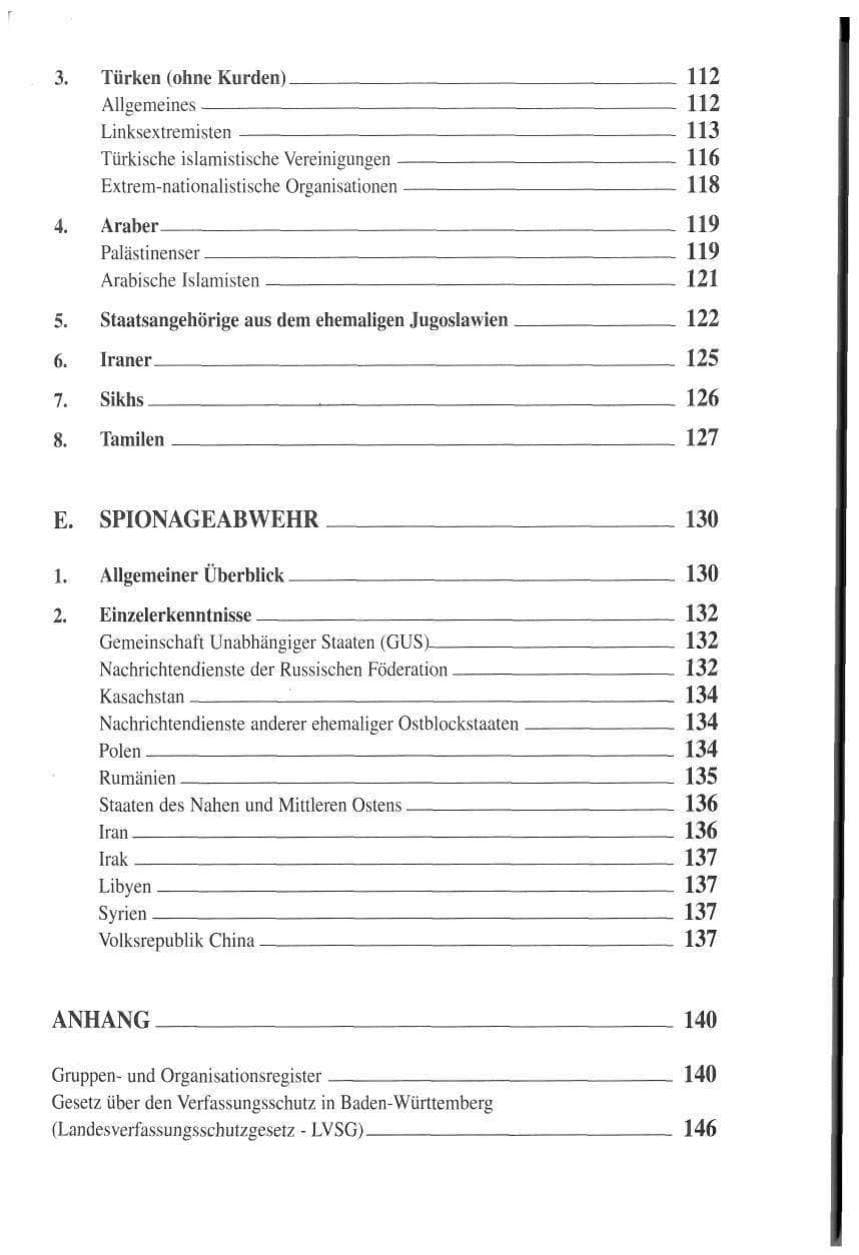 Seite 11 des Verfassungsschutzbericht 1994 Baden-Württemberg