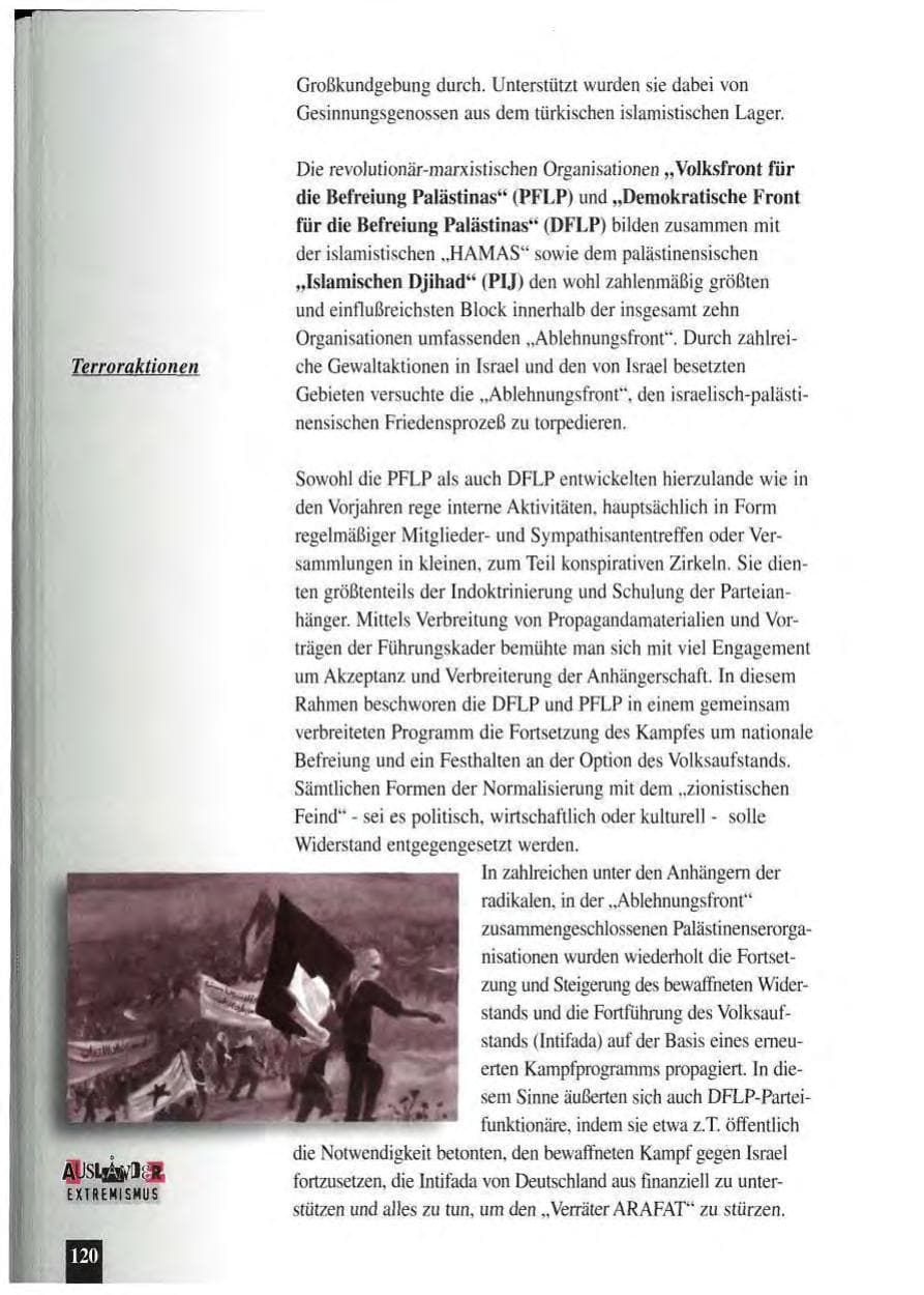 Seite 124 des Verfassungsschutzbericht 1994 Baden-Württemberg