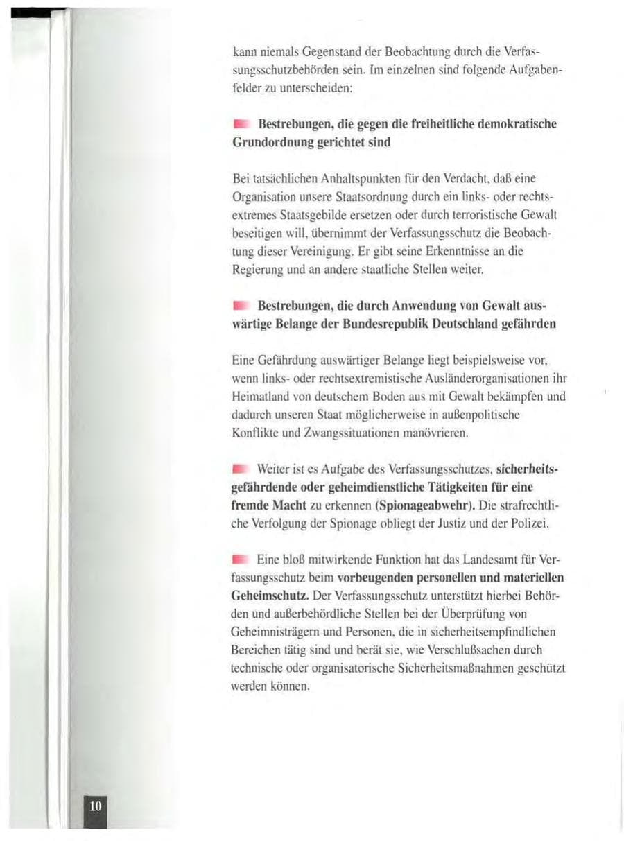 Seite 14 des Verfassungsschutzbericht 1994 Baden-Württemberg