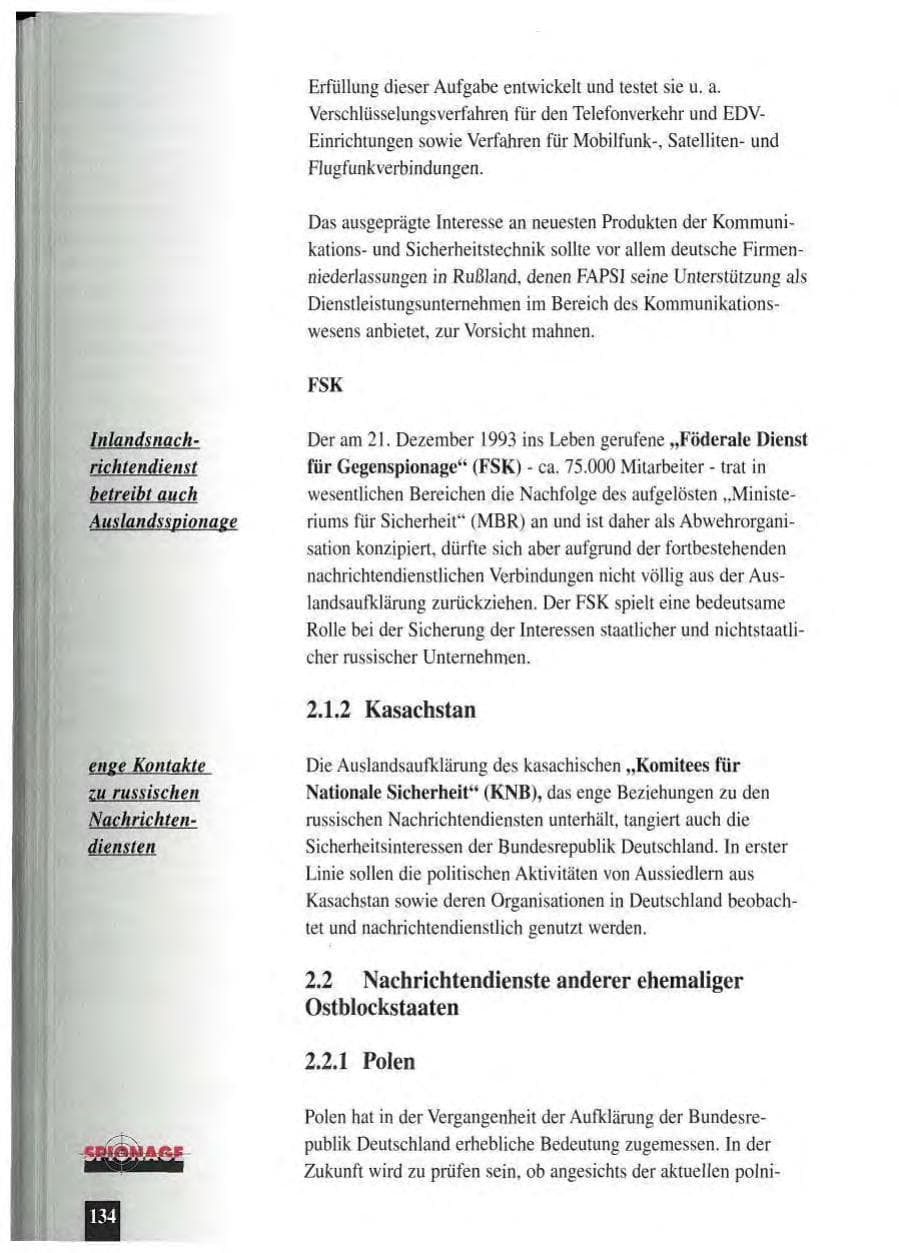 Seite 138 des Verfassungsschutzbericht 1994 Baden-Württemberg