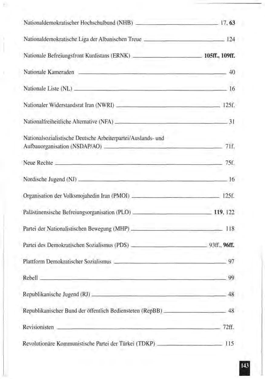 Seite 147 des Verfassungsschutzbericht 1994 Baden-Württemberg