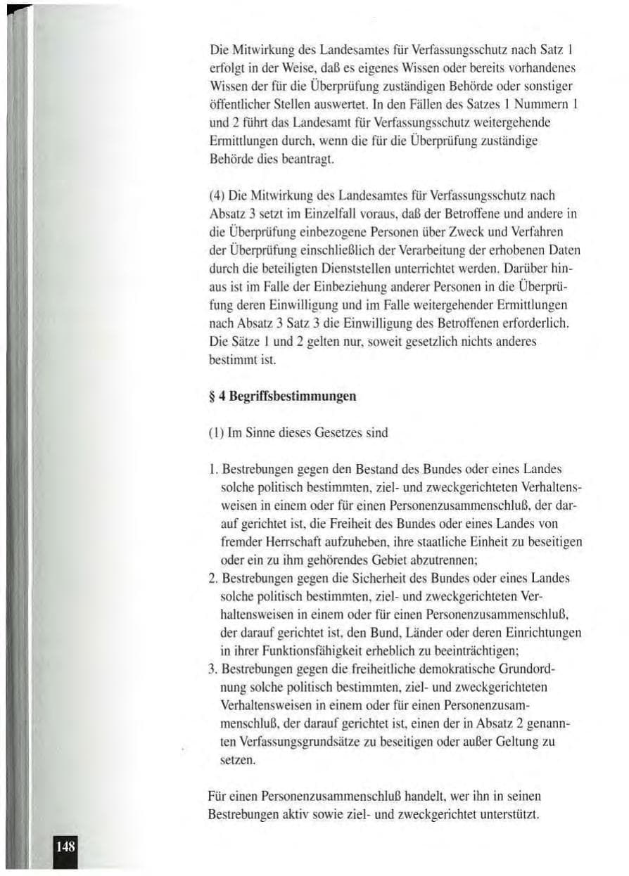 Seite 152 des Verfassungsschutzbericht 1994 Baden-Württemberg