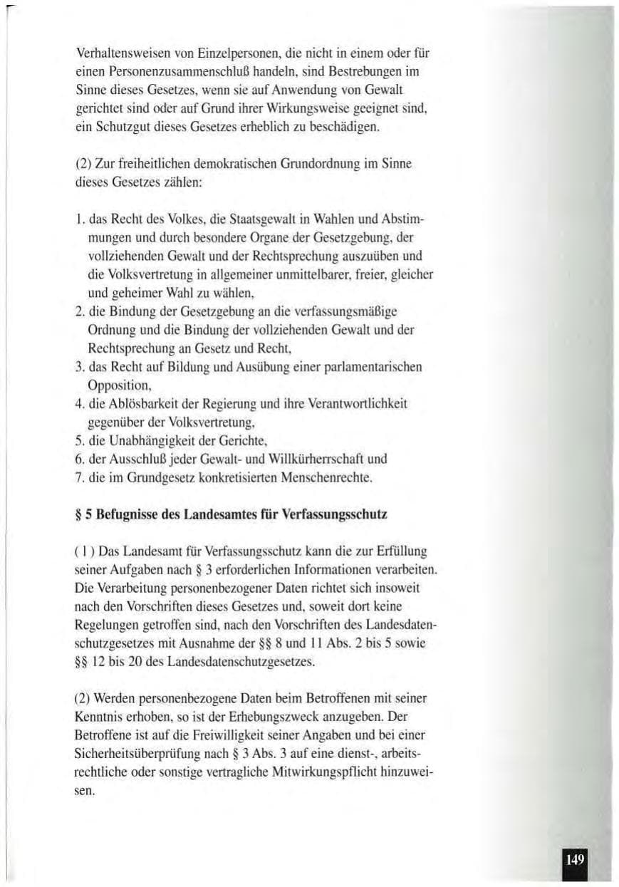 Seite 153 des Verfassungsschutzbericht 1994 Baden-Württemberg