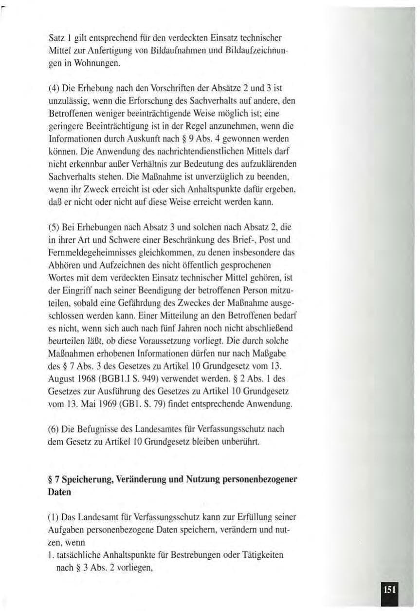 Seite 155 des Verfassungsschutzbericht 1994 Baden-Württemberg