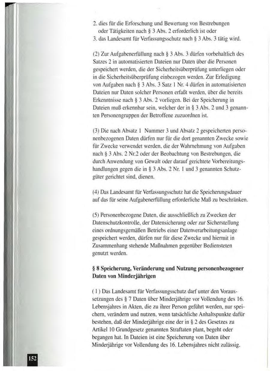 Seite 156 des Verfassungsschutzbericht 1994 Baden-Württemberg