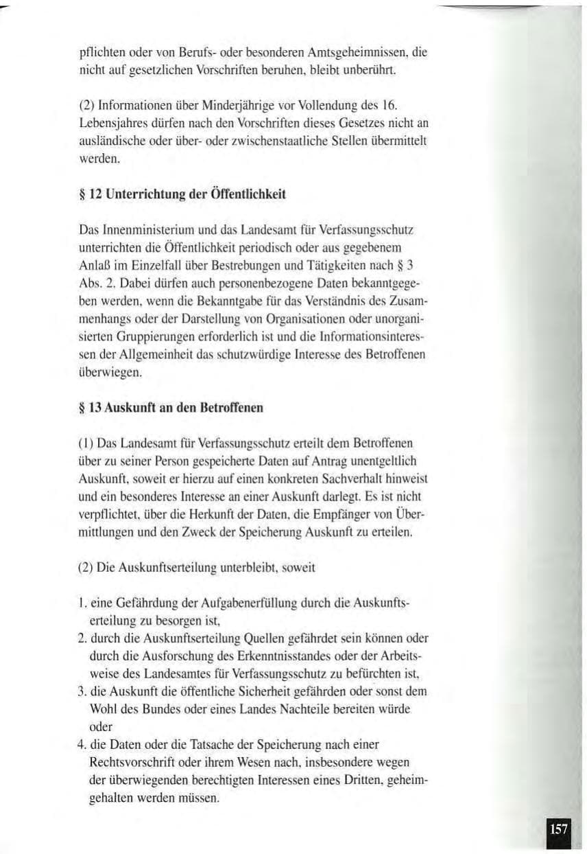 Seite 161 des Verfassungsschutzbericht 1994 Baden-Württemberg