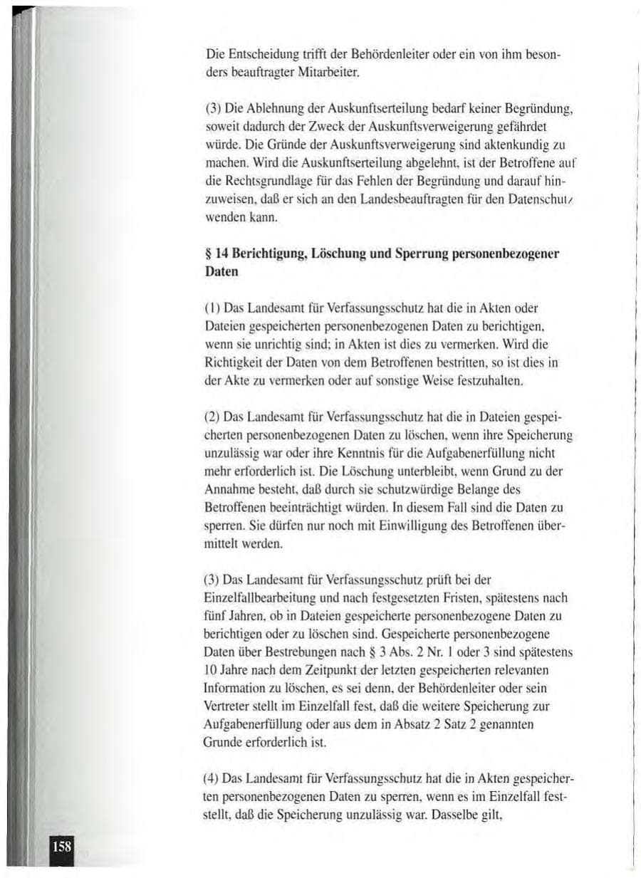 Seite 162 des Verfassungsschutzbericht 1994 Baden-Württemberg