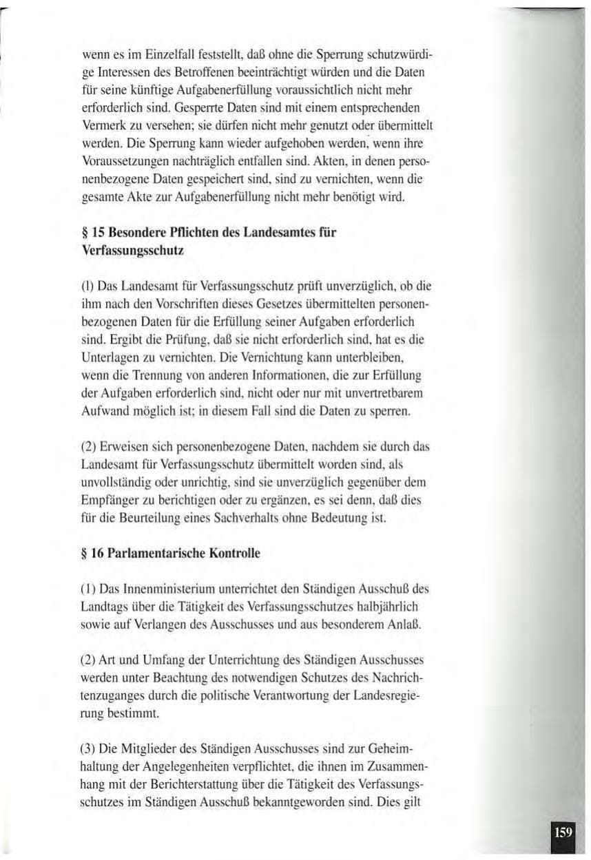 Seite 163 des Verfassungsschutzbericht 1994 Baden-Württemberg