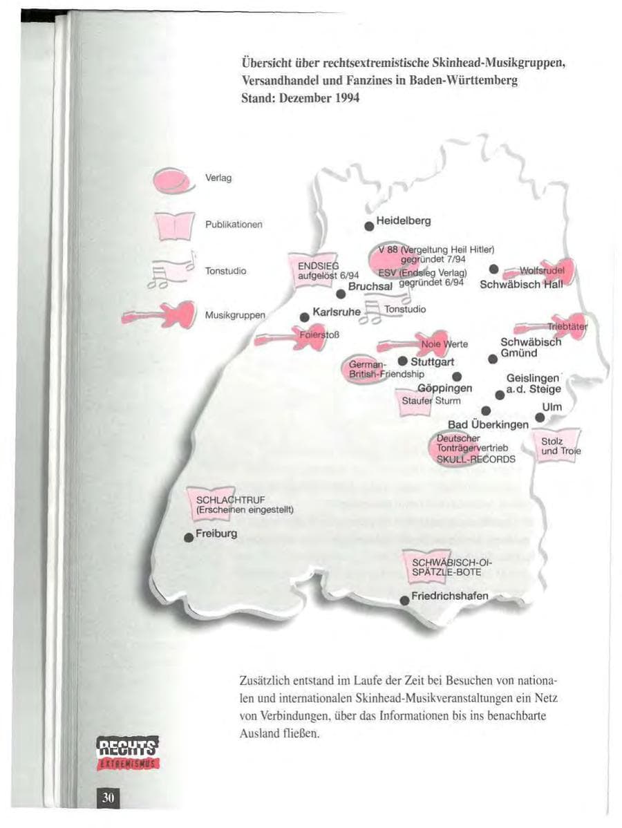 Seite 34 des Verfassungsschutzbericht 1994 Baden-Württemberg