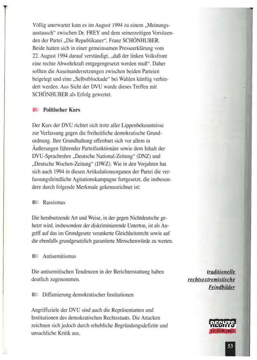 Seite 57 des Verfassungsschutzbericht 1994 Baden-Württemberg