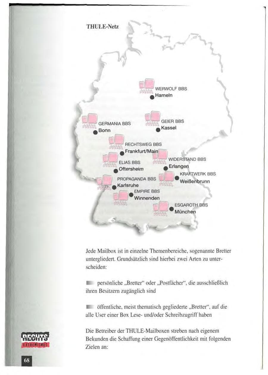 Seite 72 des Verfassungsschutzbericht 1994 Baden-Württemberg
