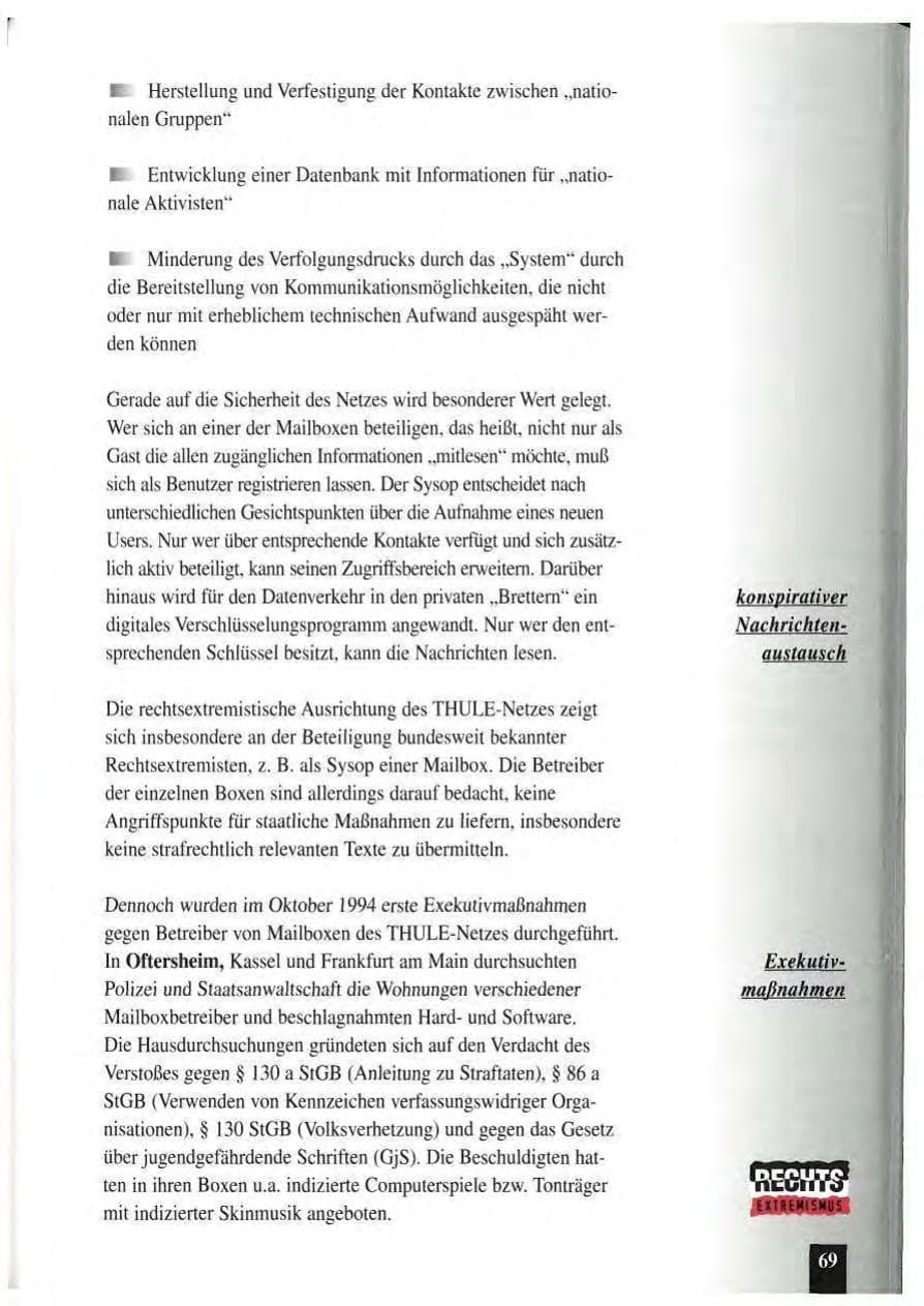 Seite 73 des Verfassungsschutzbericht 1994 Baden-Württemberg