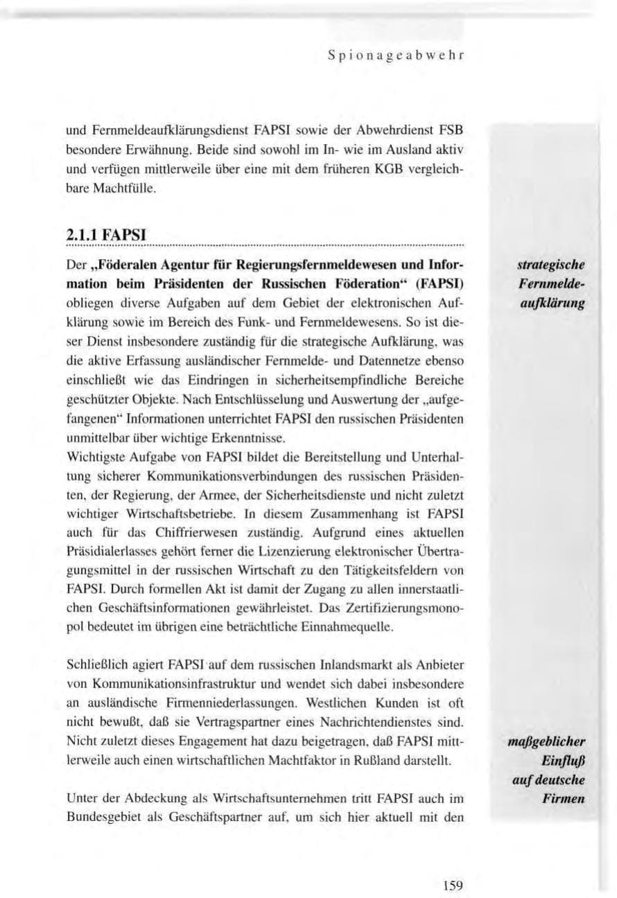 Seite 159 des Verfassungsschutzbericht 1995 Baden-Württemberg
