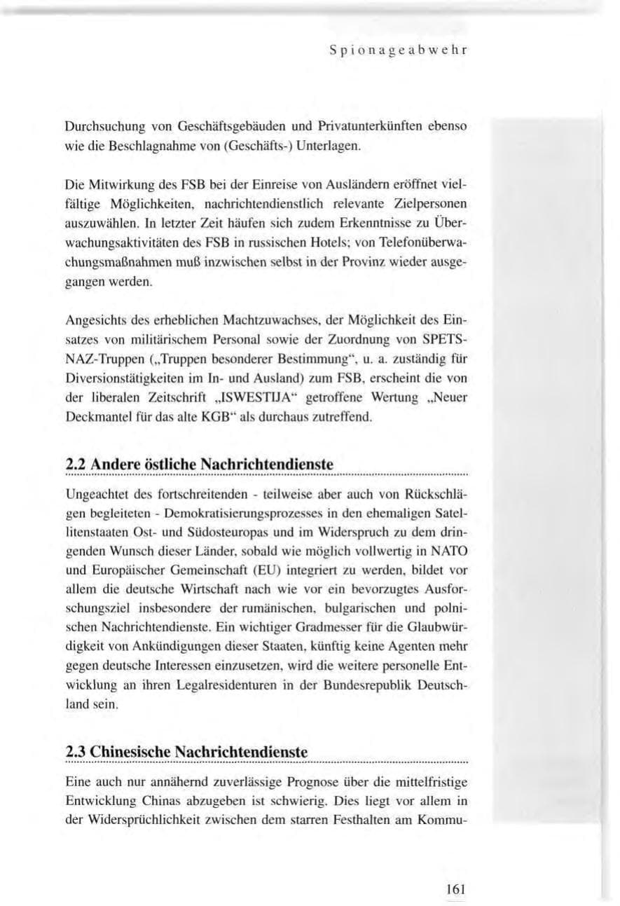 Seite 161 des Verfassungsschutzbericht 1995 Baden-Württemberg