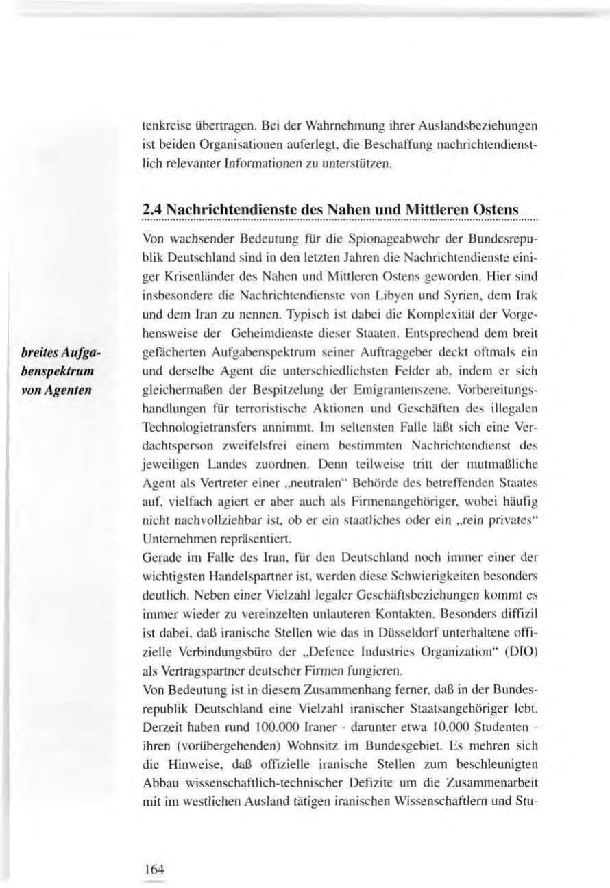 Seite 164 des Verfassungsschutzbericht 1995 Baden-Württemberg
