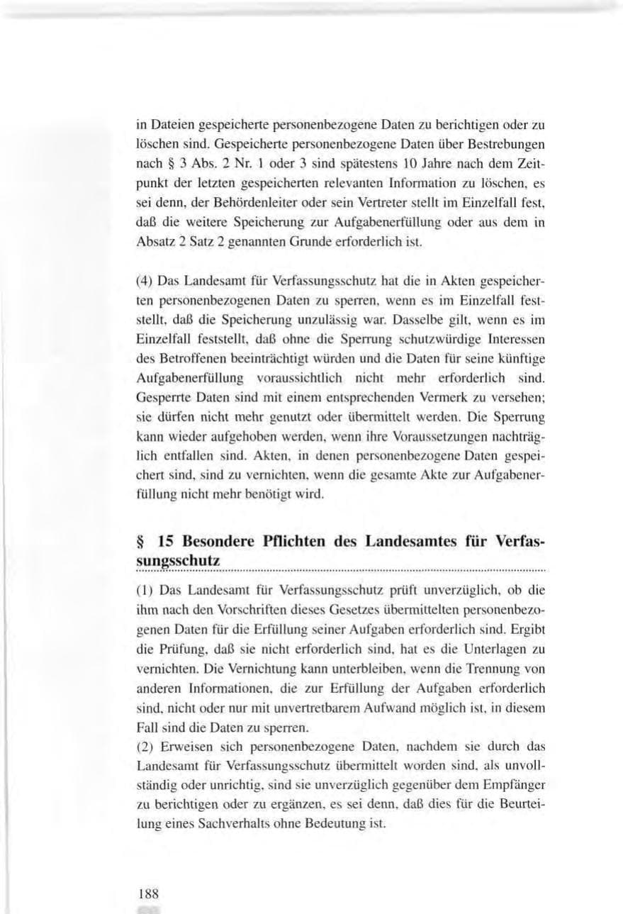 Seite 188 des Verfassungsschutzbericht 1995 Baden-Württemberg