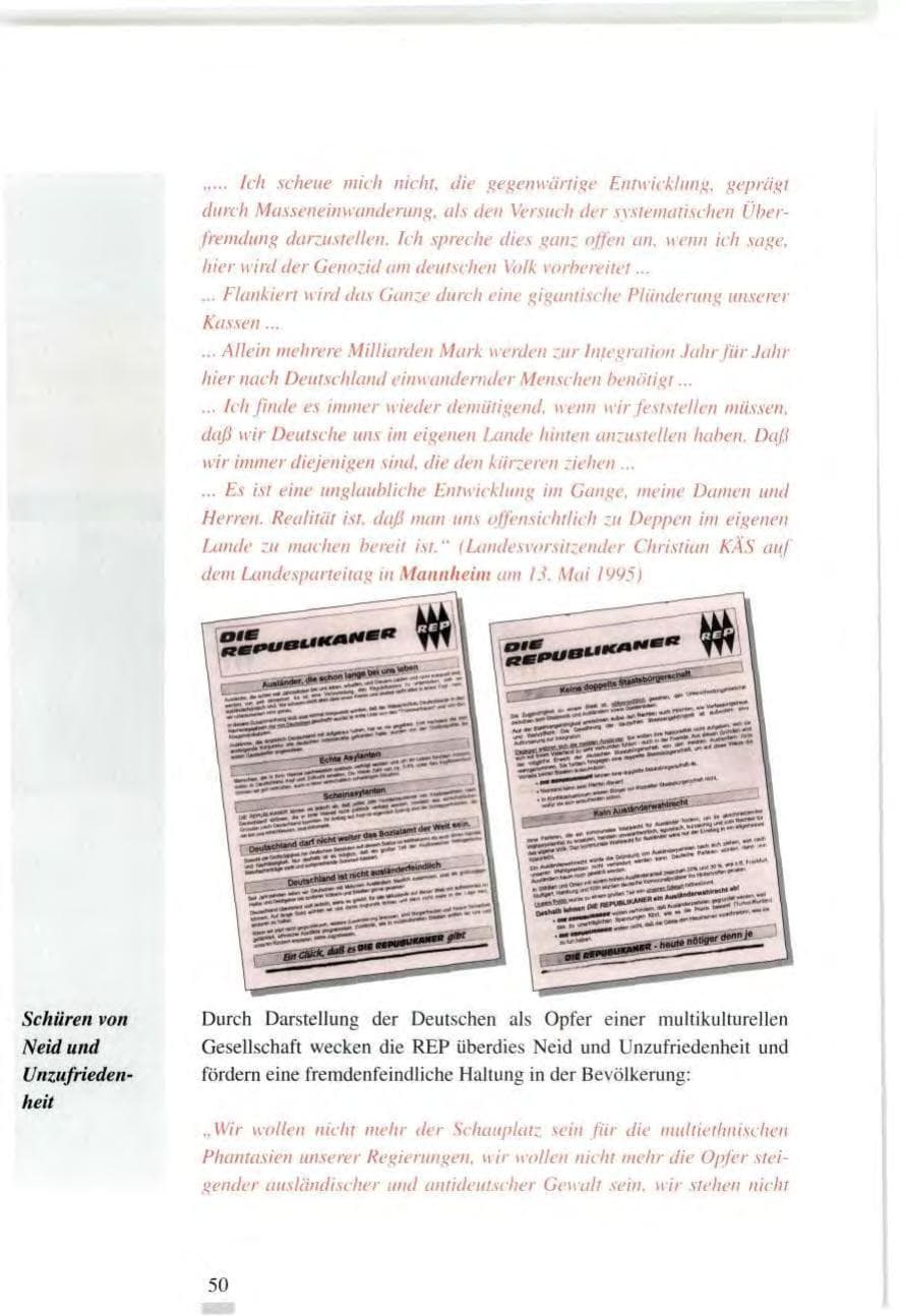 Seite 50 des Verfassungsschutzbericht 1995 Baden-Württemberg