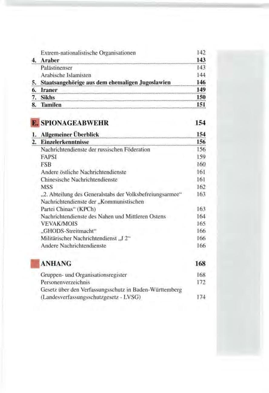 Seite 7 des Verfassungsschutzbericht 1995 Baden-Württemberg