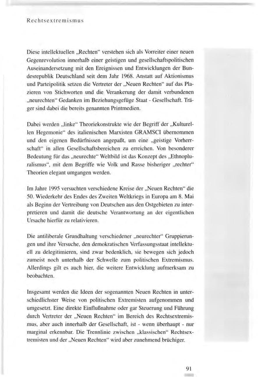 Seite 91 des Verfassungsschutzbericht 1995 Baden-Württemberg
