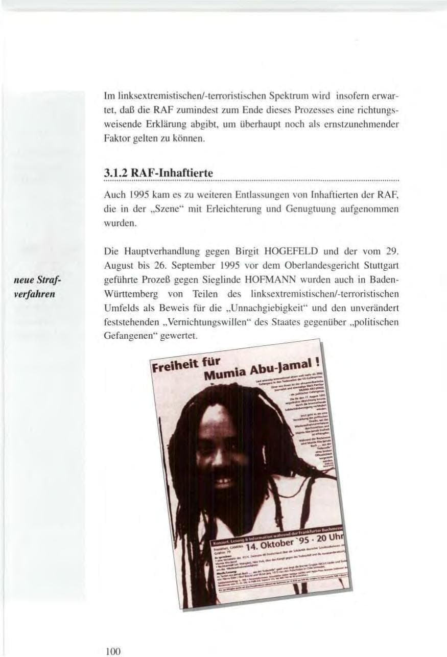 Seite 100 des Verfassungsschutzbericht 1995 Baden-Württemberg