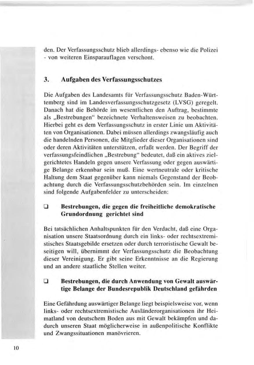 Seite 11 des Verfassungsschutzbericht 1996 Baden-Württemberg