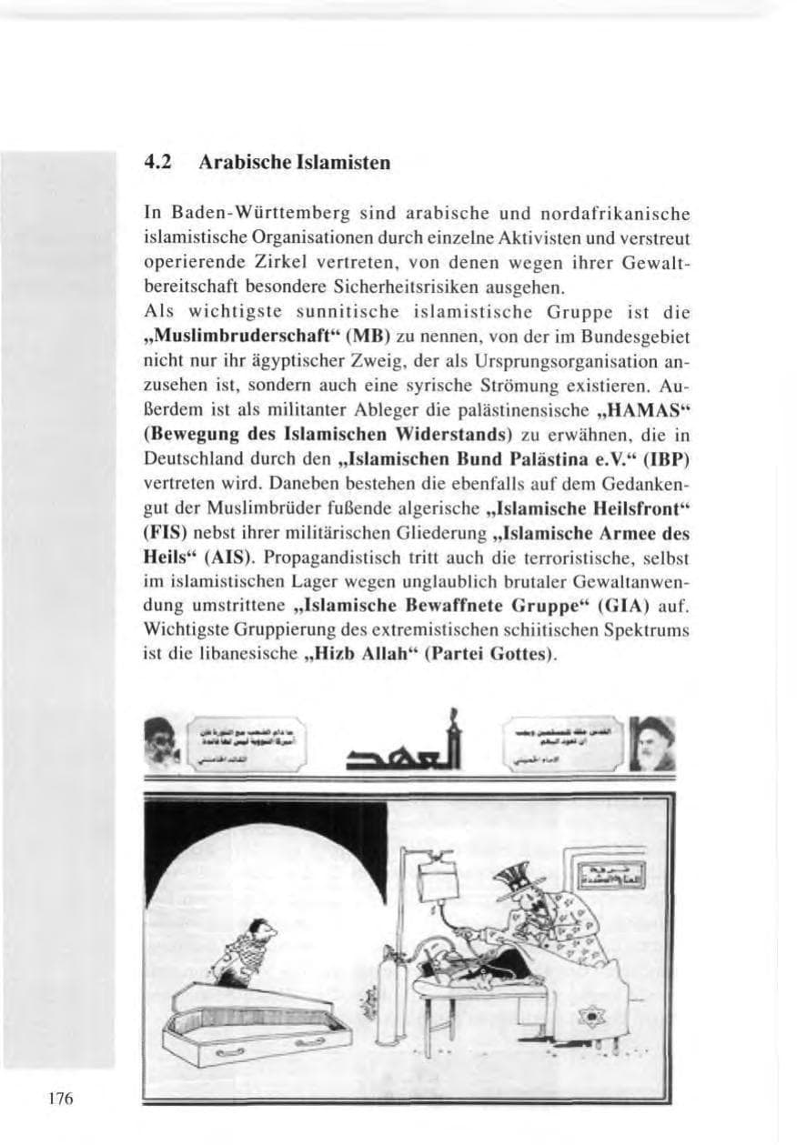 Seite 176 des Verfassungsschutzbericht 1996 Baden-Württemberg