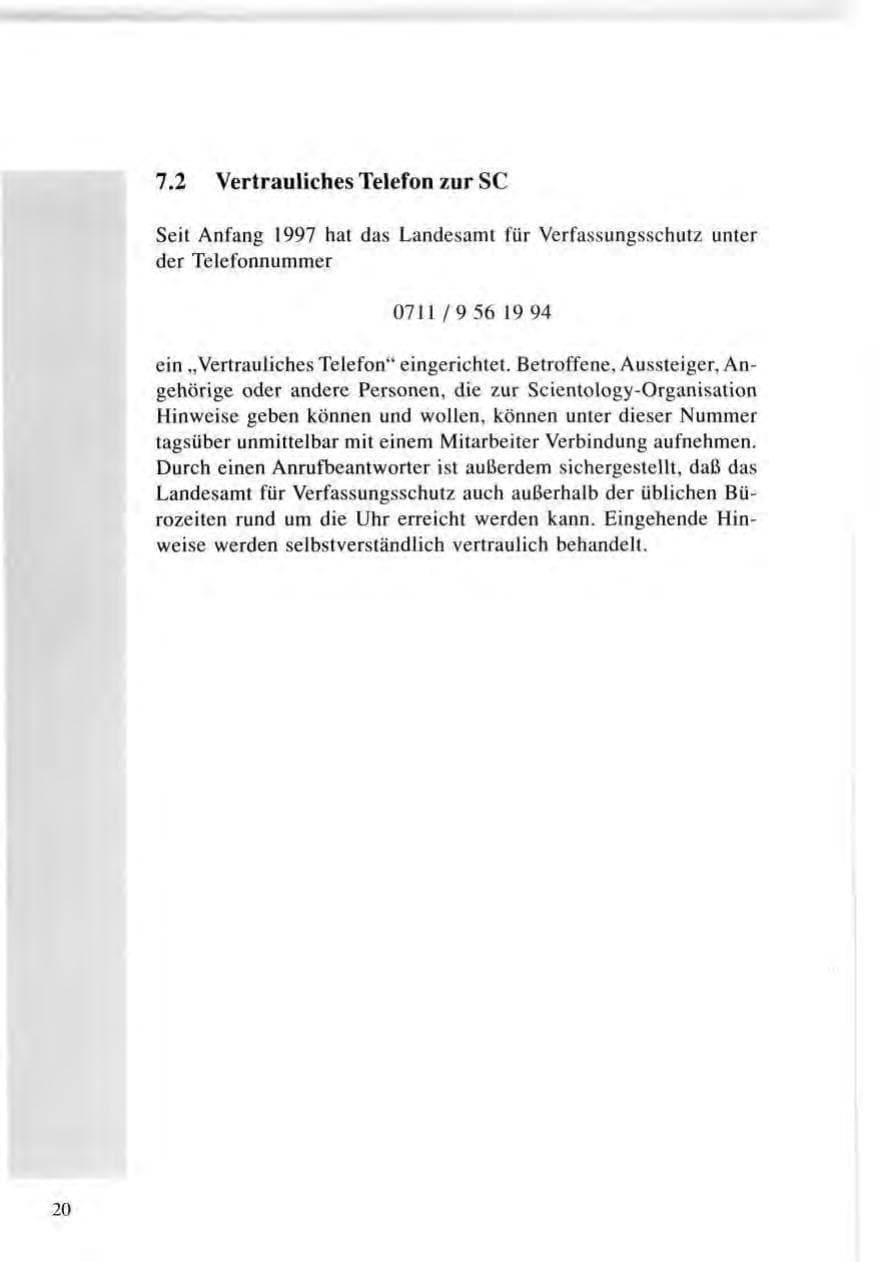 Seite 21 des Verfassungsschutzbericht 1996 Baden-Württemberg