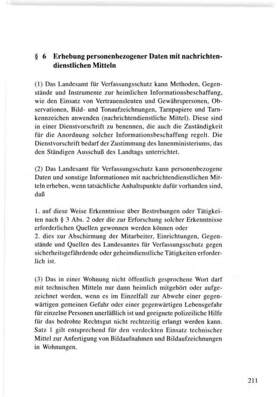 Seite 211 des Verfassungsschutzbericht 1996 Baden-Württemberg