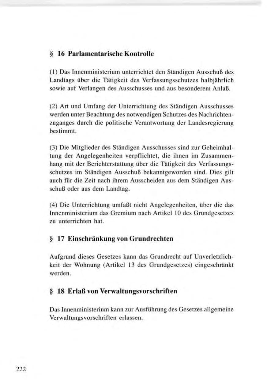 Seite 222 des Verfassungsschutzbericht 1996 Baden-Württemberg