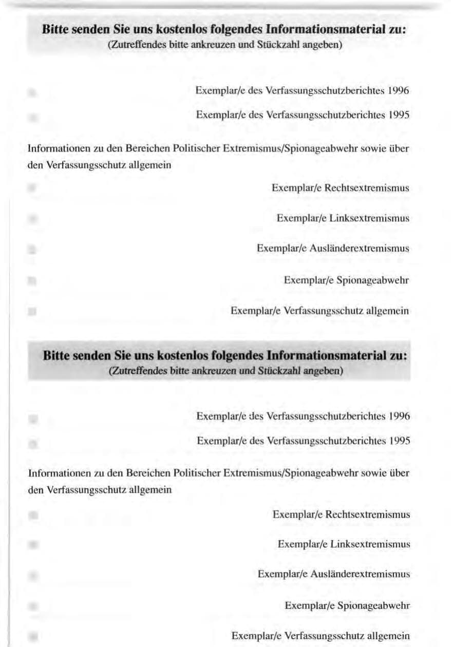 Seite 226 des Verfassungsschutzbericht 1996 Baden-Württemberg