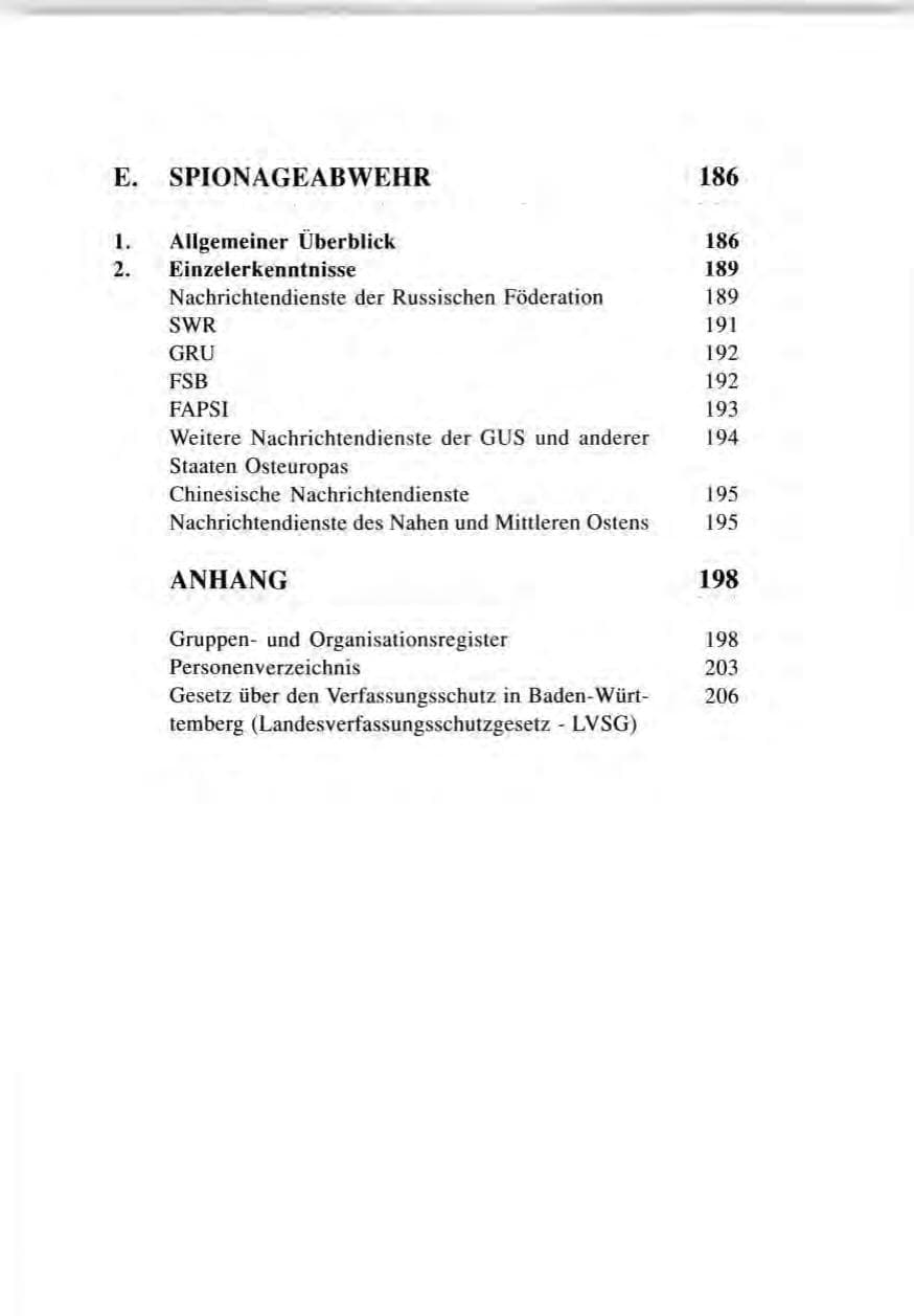 Seite 8 des Verfassungsschutzbericht 1996 Baden-Württemberg