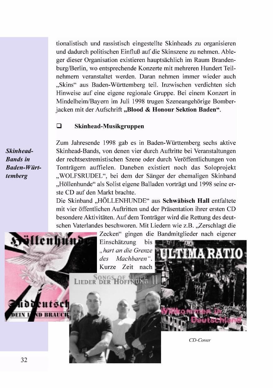 Seite 15 des Verfassungsschutzbericht 1998 Baden-Württemberg