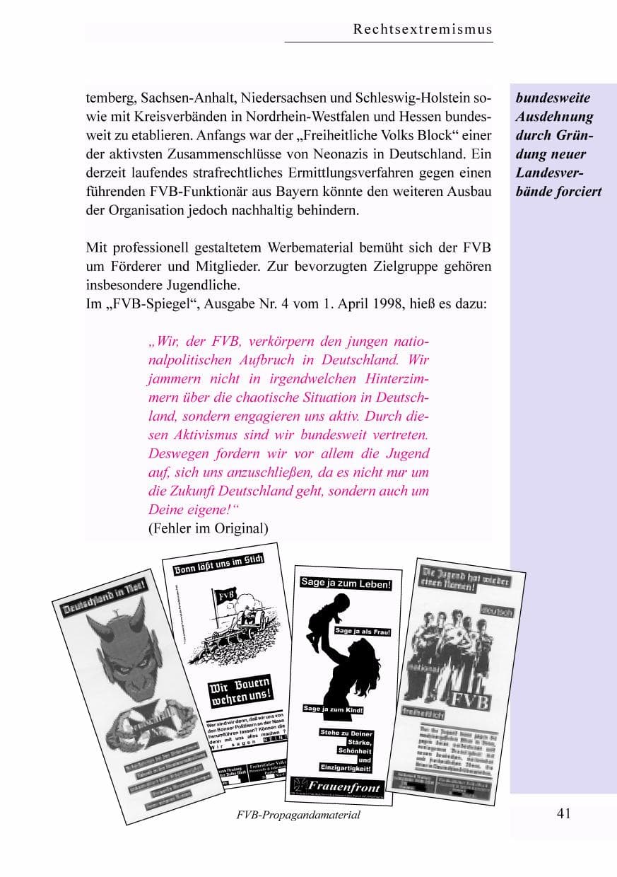Seite 24 des Verfassungsschutzbericht 1998 Baden-Württemberg