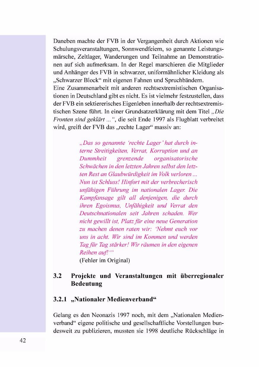 Seite 25 des Verfassungsschutzbericht 1998 Baden-Württemberg