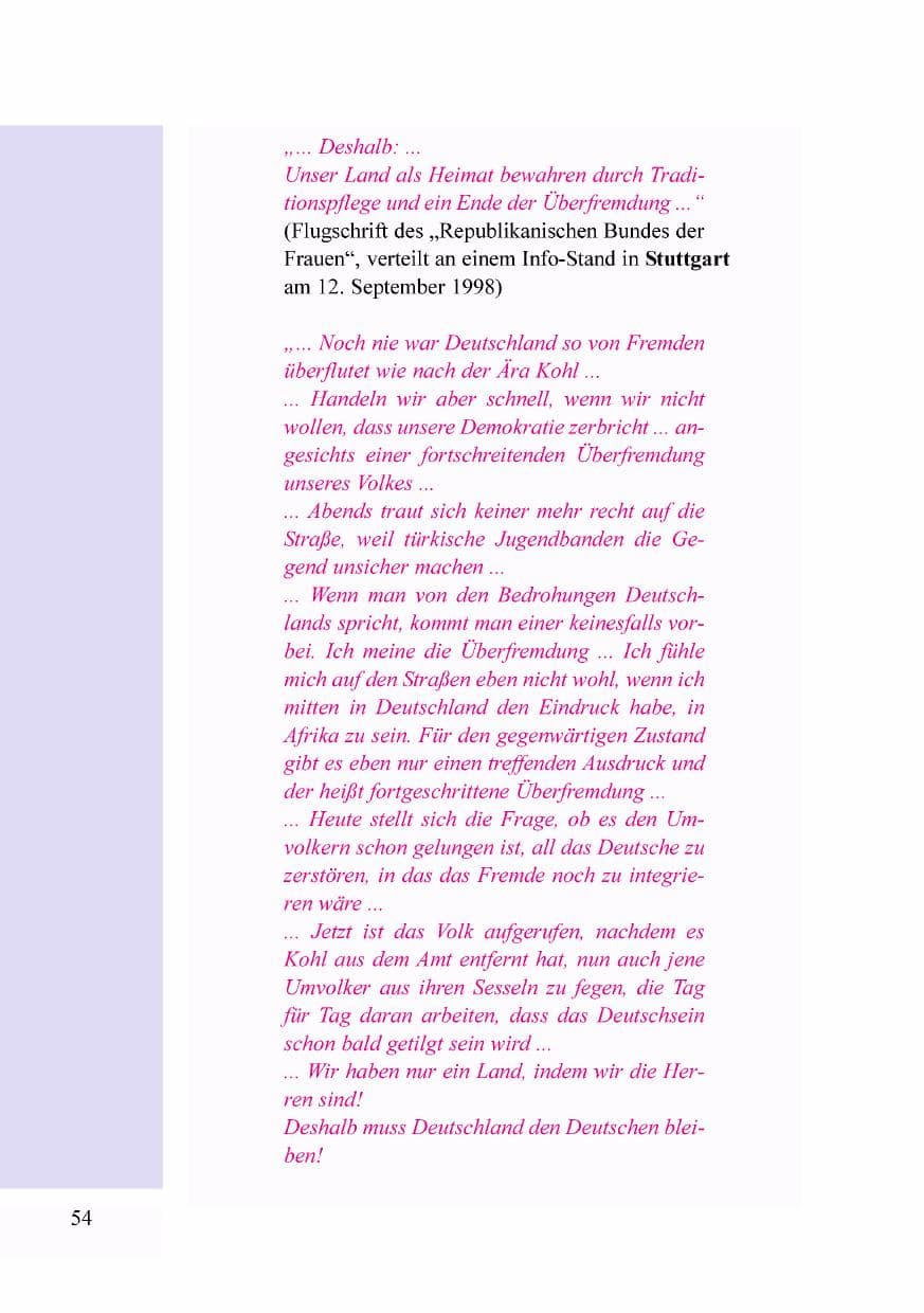 Seite 37 des Verfassungsschutzbericht 1998 Baden-Württemberg