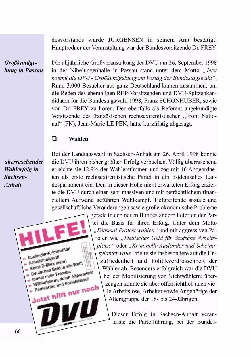 Seite 49 des Verfassungsschutzbericht 1998 Baden-Württemberg