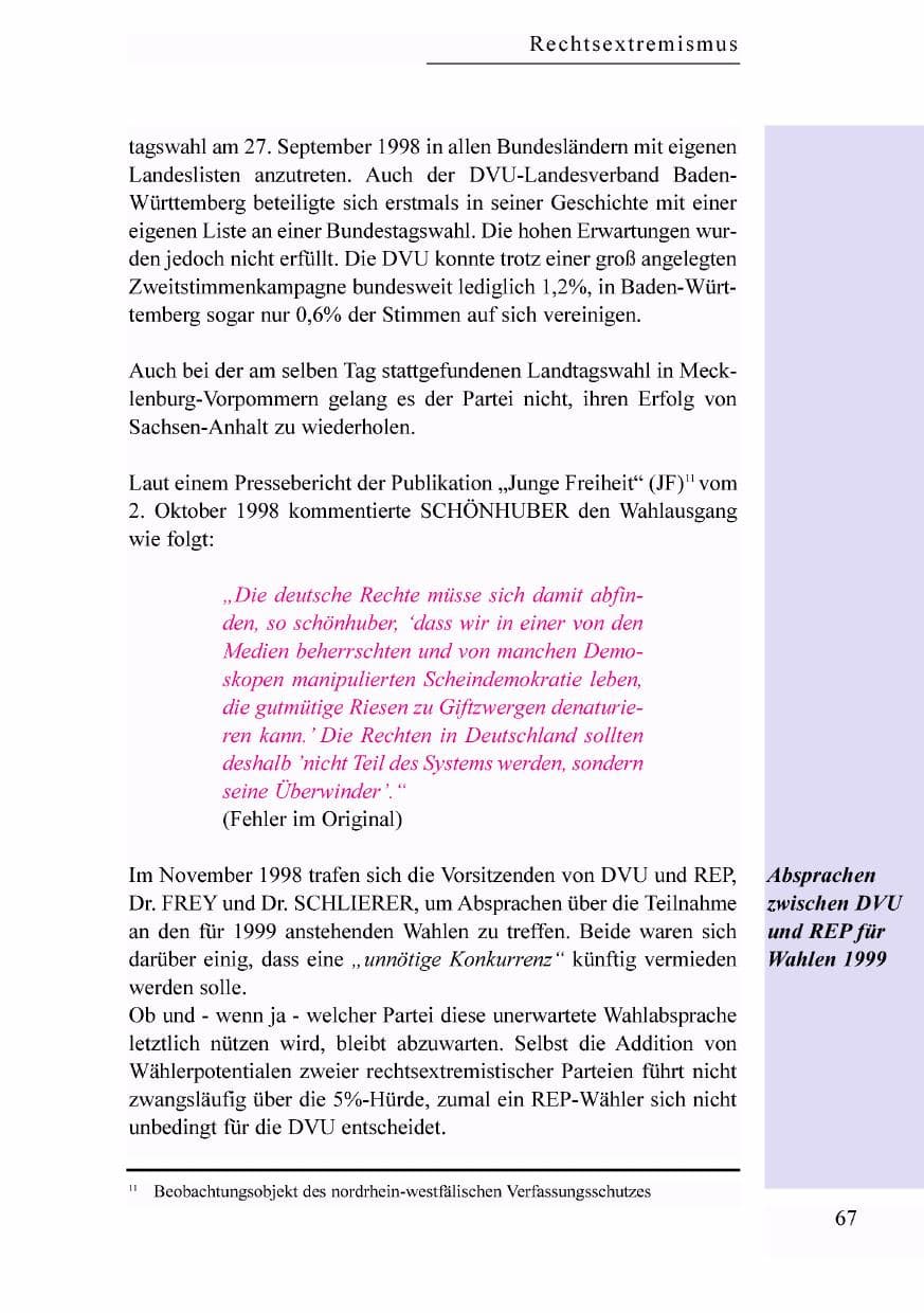 Seite 50 des Verfassungsschutzbericht 1998 Baden-Württemberg
