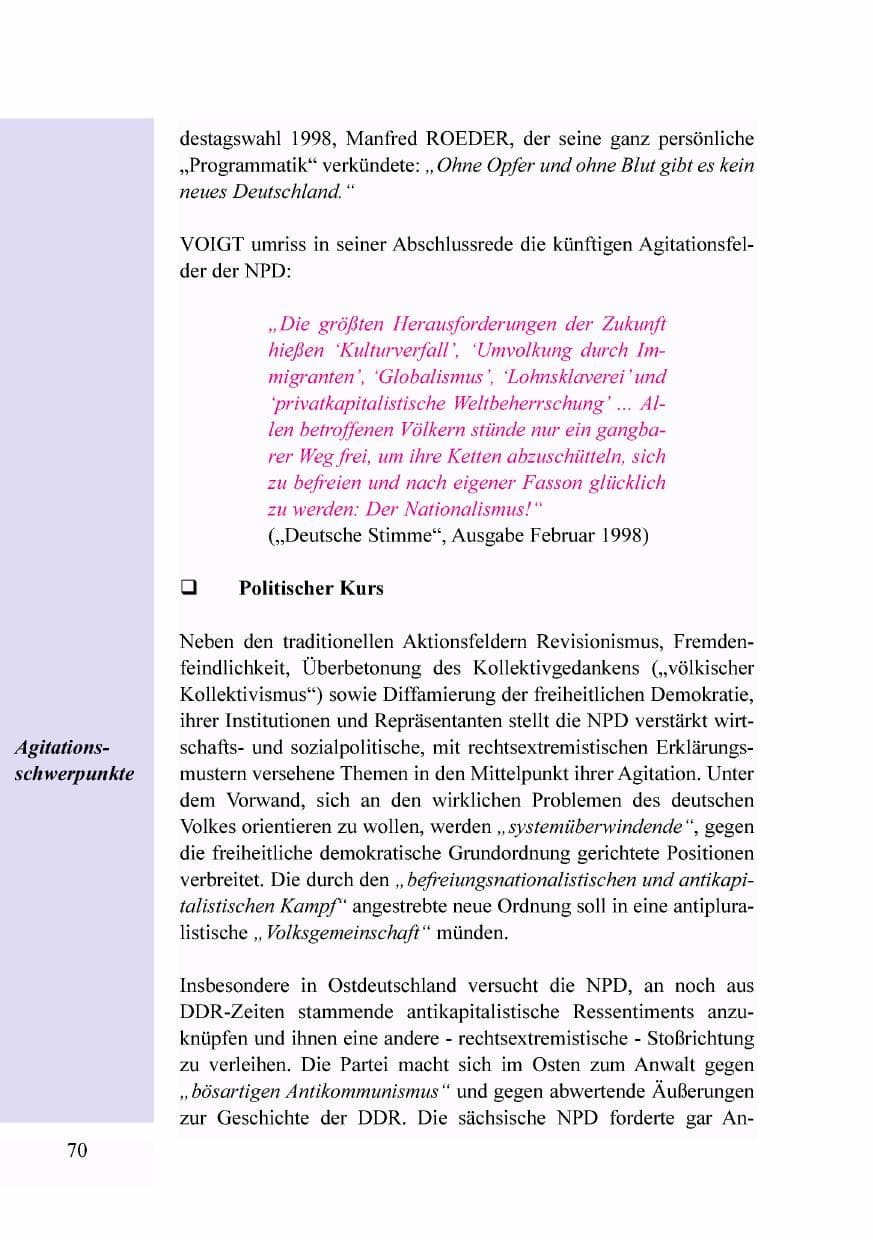 Seite 53 des Verfassungsschutzbericht 1998 Baden-Württemberg
