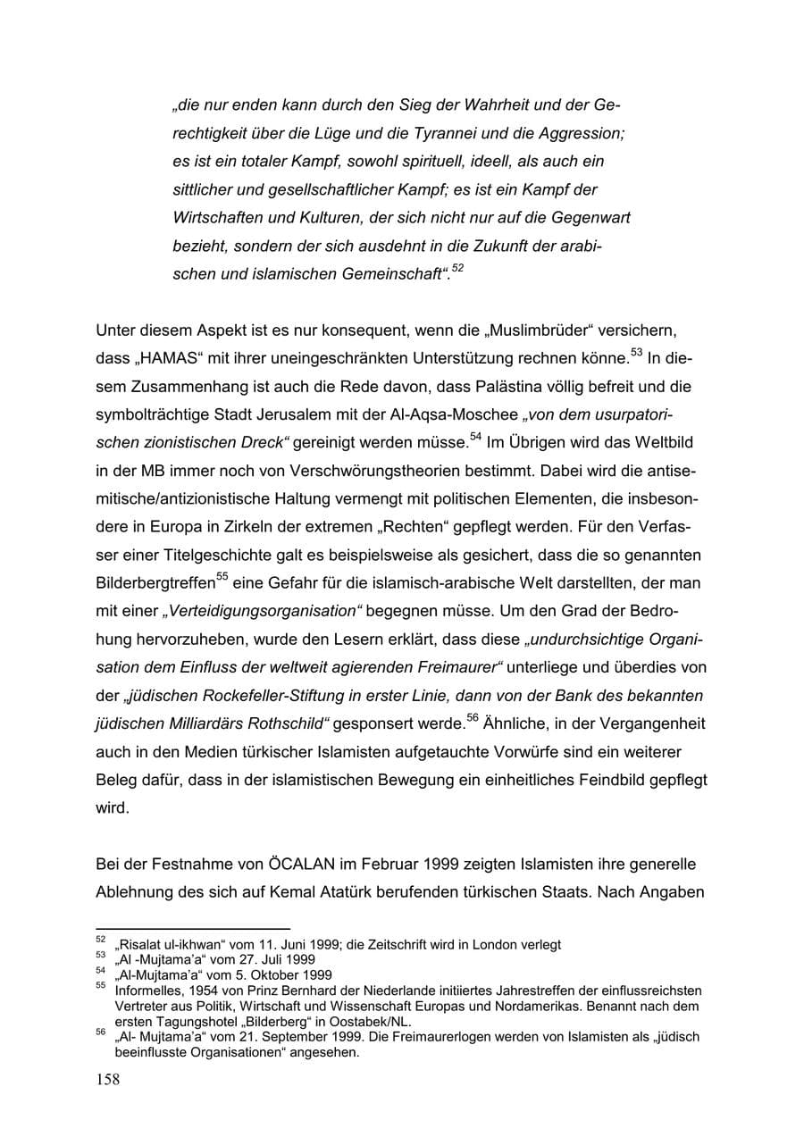 Seite 158 des Verfassungsschutzbericht 1999 Baden-Württemberg