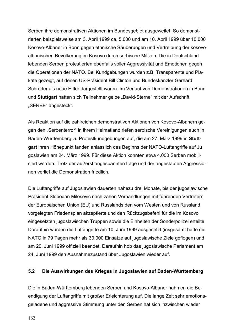 Seite 162 des Verfassungsschutzbericht 1999 Baden-Württemberg