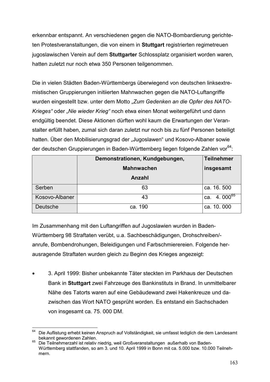 Seite 163 des Verfassungsschutzbericht 1999 Baden-Württemberg