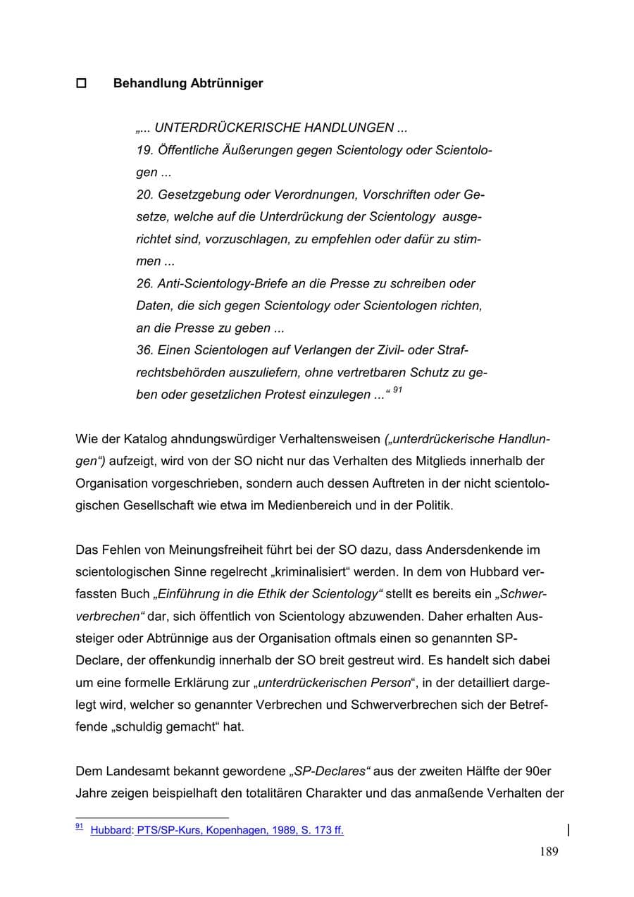 Seite 189 des Verfassungsschutzbericht 1999 Baden-Württemberg