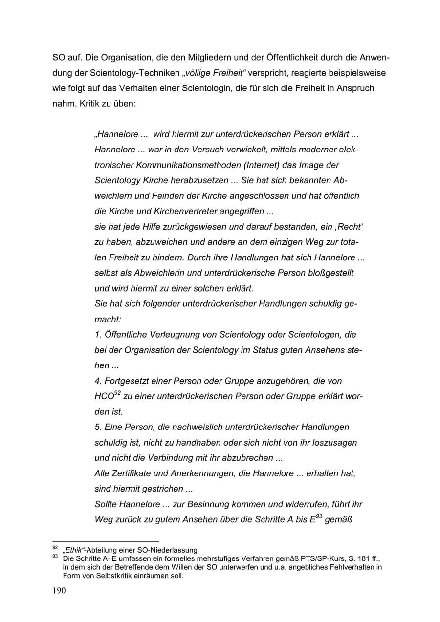 Seite 190 des Verfassungsschutzbericht 1999 Baden-Württemberg