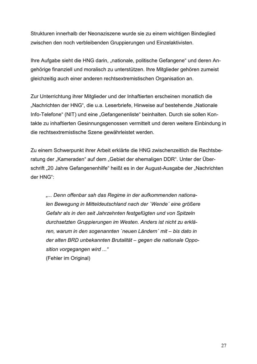 Seite 27 des Verfassungsschutzbericht 1999 Baden-Württemberg