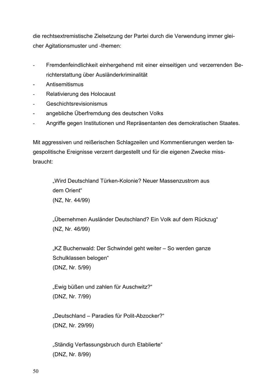 Seite 50 des Verfassungsschutzbericht 1999 Baden-Württemberg