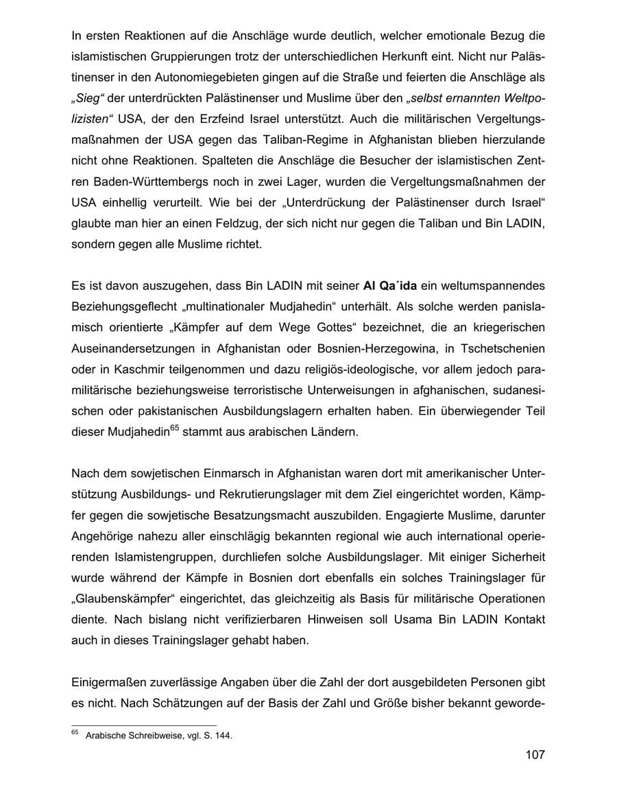Seite 107 des Verfassungsschutzbericht 2001 Baden-Württemberg