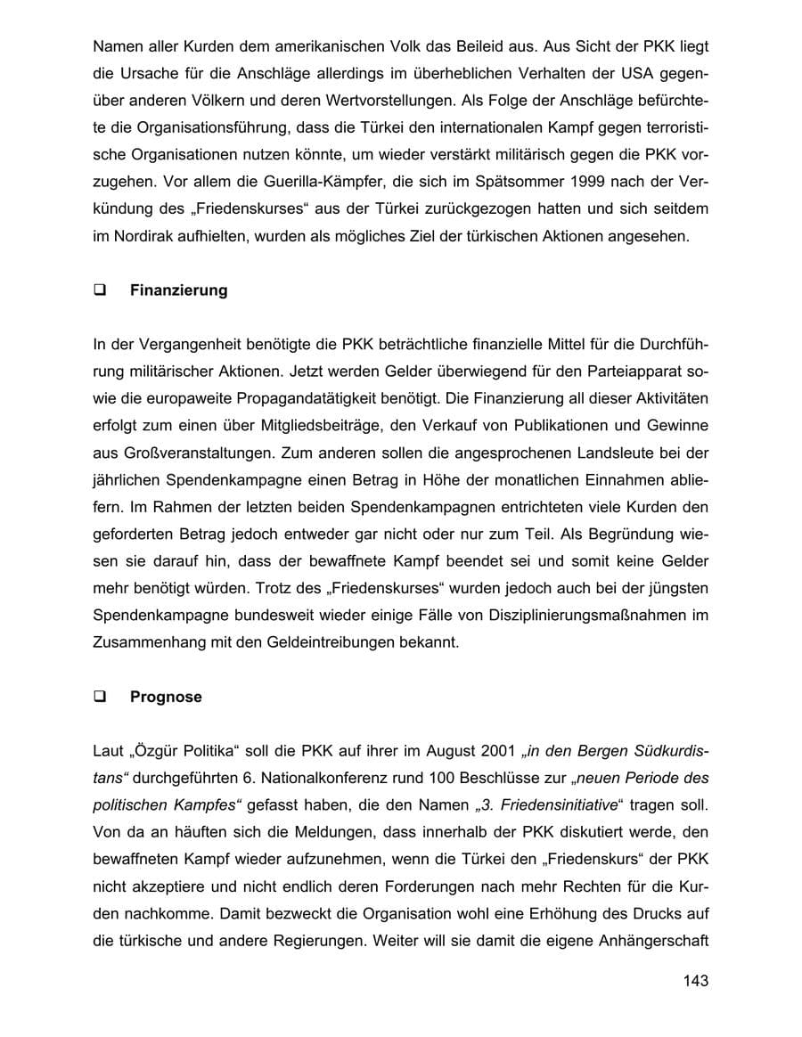 Seite 143 des Verfassungsschutzbericht 2001 Baden-Württemberg